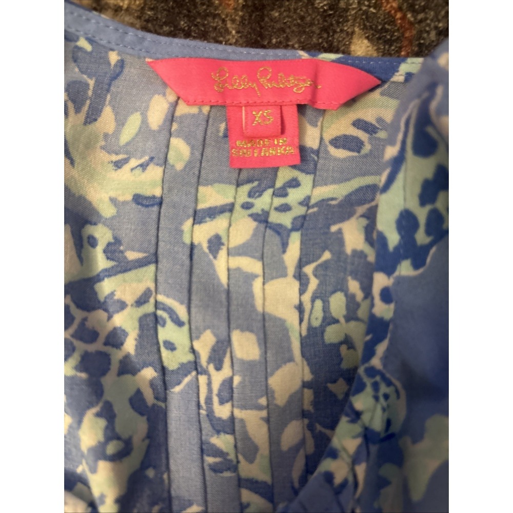 Lilly Pulitzer Size XS Hollie Tunic Dress Turtley Awesome Blue Periwinkle - Picture 9 of 9